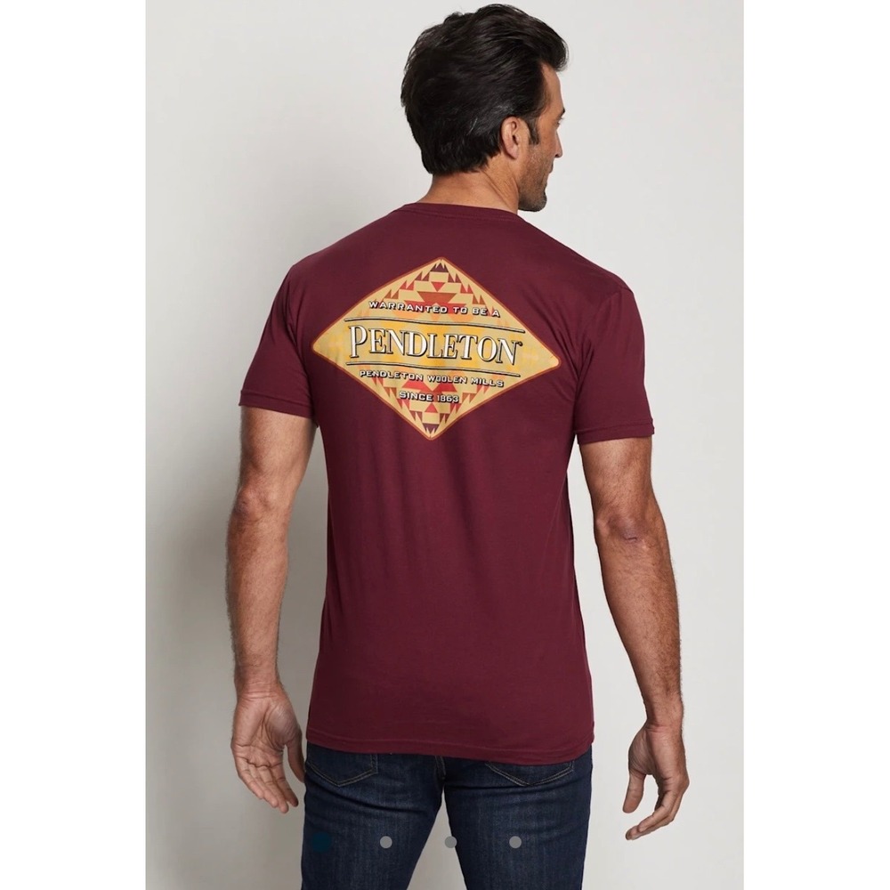 Pendleton Maroon Logo Graphic Tshirt, Men's Size XXL